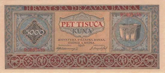 Kroatien p13 5000 Kuna 1943
